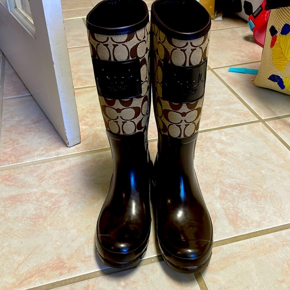 Coach Shoes - COACH Rain Boots. Size 7. Worn twice!